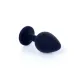 Анальная пробка — Jewellery Silicone Black Plug M Pink