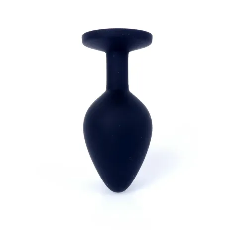 Анальная пробка — Jewellery Silicone Black Plug M Pink