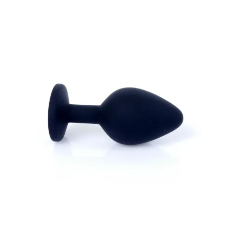 Анальная пробка — Jewellery Silicone Black Plug M Pink