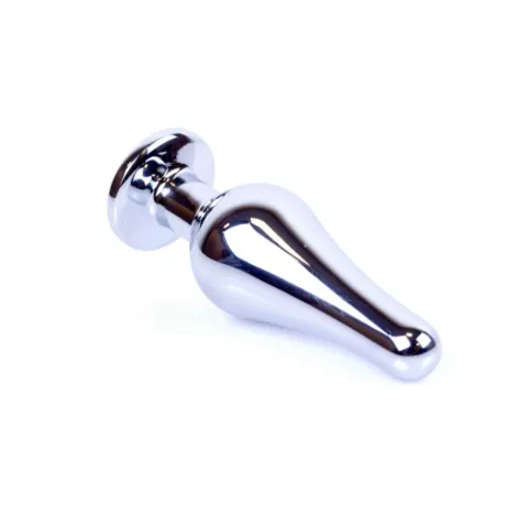 Анальная пробка — украшение из серебра BUTT PLUG — тёмно-синяя