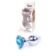 Анальна пробка - Jewellery Silver Heart Plug Light Blue