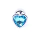 Анальна пробка - Jewellery Silver Heart Plug Light Blue