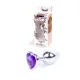 Анальная пробка — Jewellery Silver  Heart PLUG — фиолетовая