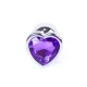 Анальная пробка — Jewellery Silver  Heart PLUG — фиолетовая