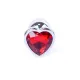 Анальна пробка - Jewellery Silver Heart Plug Red