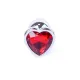 Анальна пробка - Jewellery Silver Heart Plug - Red