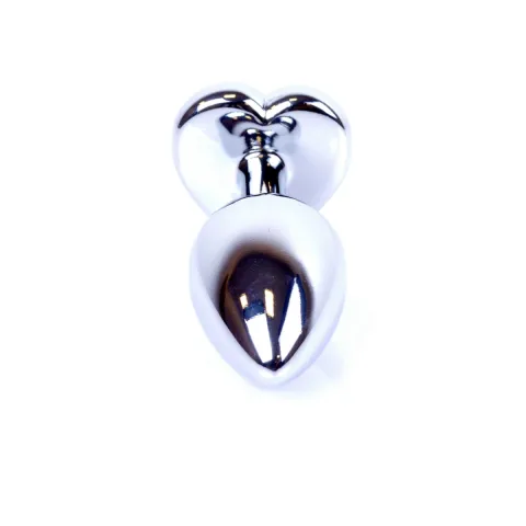 Анальна пробка - Jewellery Silver Heart Plug Black