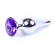 Анальна пробка - Jewellery Silver Long Plug Purple
