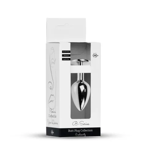 Анальна пробка - Jewellery Silver Plug Black