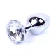 Анальная пробка — Jewellery Silver Plug Clear