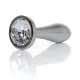 Анальна пробка - Jewellery Silver Plug Clear S