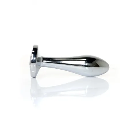 Анальна пробка - Jewellery Silver Plug Clear S
