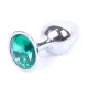 Анальна пробка - Jewellery Silver Plug Green