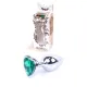 Анальна пробка - Jawellery Silver Heart PLUG-Green