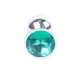Анальна пробка - Jewellery Silver Plug Green