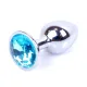 Анальна пробка - Jewellery Silver Plug Light Blue