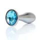 Анальна пробка - Jewellery Silver Plug Light Blue L