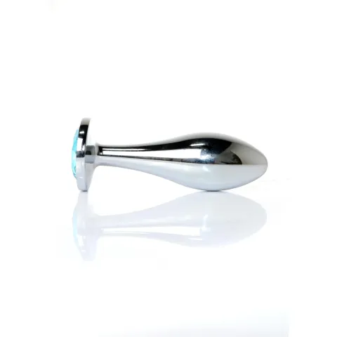 Анальна пробка - Jewellery Silver Plug Light Blue L