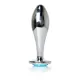 Анальна пробка - Jewellery Silver Plug Light Blue L