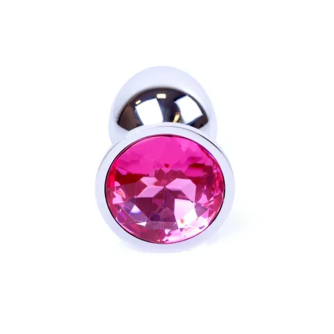 Анальная пробка — украшение «Silver Plug Pink»