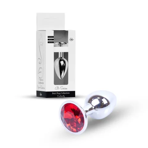 Анальная пробка — украшение «Silver Plug Red»