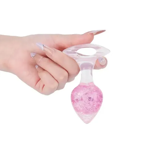 Анальна пробка Liebe Seele Heart-shaped Crystal Anal Plug - Pink Medium