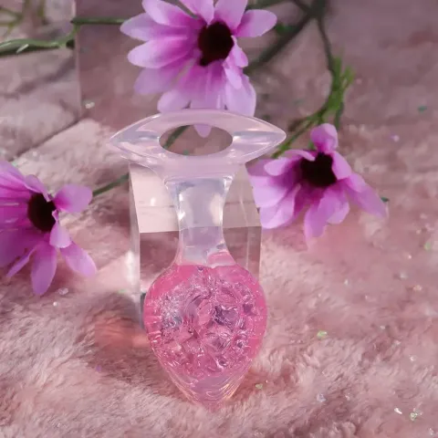 Анальна пробка Liebe Seele Heart-shaped Crystal Anal Plug - Pink Small