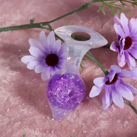 Анальна пробка Liebe Seele Crystal Anal Plug в форме сердца — Purple Medium