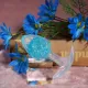 Анальна пробка Liebe Seele Crystal Anal Plug в форме мороженого — Blue Medium