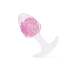 Анальна пробка Liebe Seele Crystal Anal Plug в форме мороженого — Pink Small