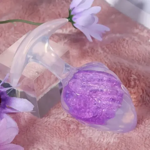 Анальна пробка Liebe Seele Icecream-shaped Crystal Anal Plug - Purple Medium