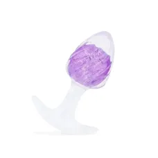 Анальна пробка Liebe Seele Crystal Anal Plug в форме мороженого - Purple Small