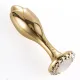 Металлическая анальная пробка LOCKINK SEVANDA Pearl Rose-shape Anal Plug с искусственной жемчужиной