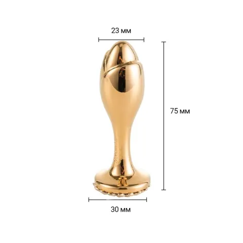 Металлическая анальная пробка LOCKINK SEVANDA Pearl Rose-shape Anal Plug с искусственной жемчужиной