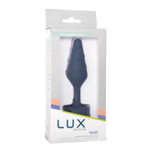 Анальная пробка Lux Active Twist Plug, маленькая, синяя