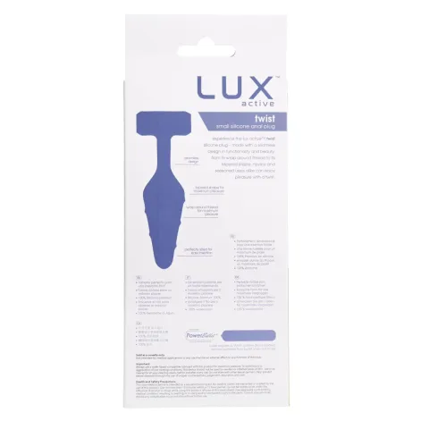 Анальная пробка Lux Active Twist Plug, маленькая, синяя