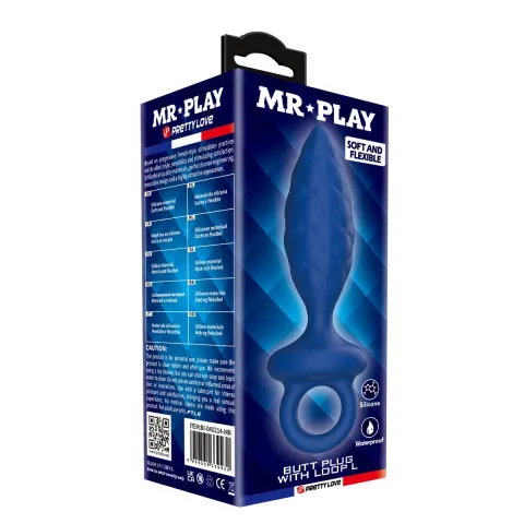 Анальная пробка — MR. PLAY Butt Plug с петлей — размер L