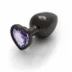 Анальна пробка - Ouch! Metal Butt Plug Large Gunmetal/Amethyst Purple