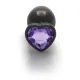 Анальна пробка - Ouch! Metal Butt Plug Large Gunmetal/Amethyst Purple
