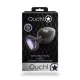 Анальна пробка - Ouch! Metal Butt Plug Large Gunmetal/Amethyst Purple