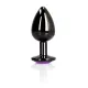 Анальна пробка - Ouch! Metal Butt Plug Medium Gunmetal/Amethyst Purple