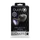 Анальна пробка - Ouch! Metal Butt Plug Medium Gunmetal/Amethyst Purple