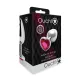 Анальна пробка - Ouch! Metal Butt Plug Medium Silver/Rubellite Pink