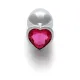 Анальна пробка - Ouch! Metal Butt Plug Medium Silver/Rubellite Pink