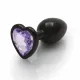 Анальна пробка - Ouch! Metal Butt Plug Small Gunmetal/Amethyst Purple