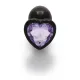 Анальна пробка - Ouch! Metal Butt Plug Small Gunmetal/Amethyst Purple