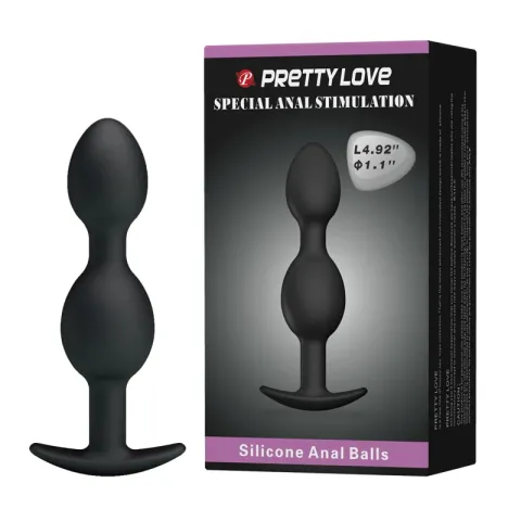 Анальная пробка — Pretty Love Special Anal Stimulation Anal Balls 4,92 дюйма, черная