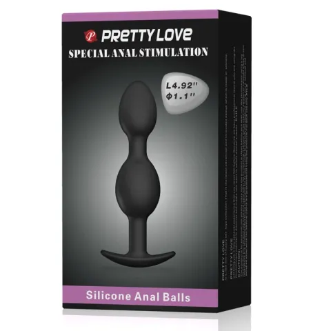 Анальная пробка — Pretty Love Special Anal Stimulation Anal Balls 4,92 дюйма, черная