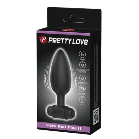 Анальна пробка - Pretty Love Vibra Butt Plug II Black