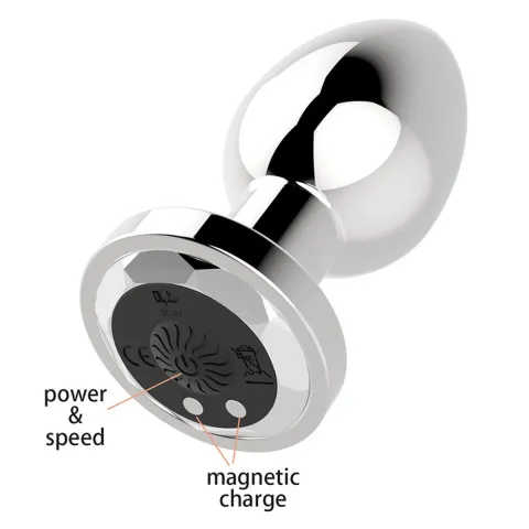 Анальна пробка - Rechargeable Butt Plug Vibrator Silver